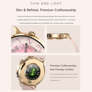 Montre connectée ronde G34 pour femmes, surveillance de la santé, avec certifications CE, FCC, RoHS, étanche IP68, appels Bluetooth, montre connectée sportive pour femmes - Product Image 6