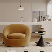 Canapé individuel nordique moderne et minimaliste pour salon, fauteuil de détente style crème, tendance des influenceurs