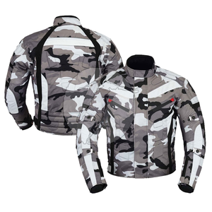 Veste de moto camouflage pour homme, manches longues, coupe-vent, imprimée, en polyester, pour toutes les saisons - Product Image 1