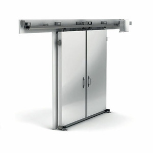 דלת הזזה מאלומיניום לחדר קירור בעיצוב תעשייתי מנפאל, שטוחה עם פתיחה ידנית, גימור משטח - Product Image 3