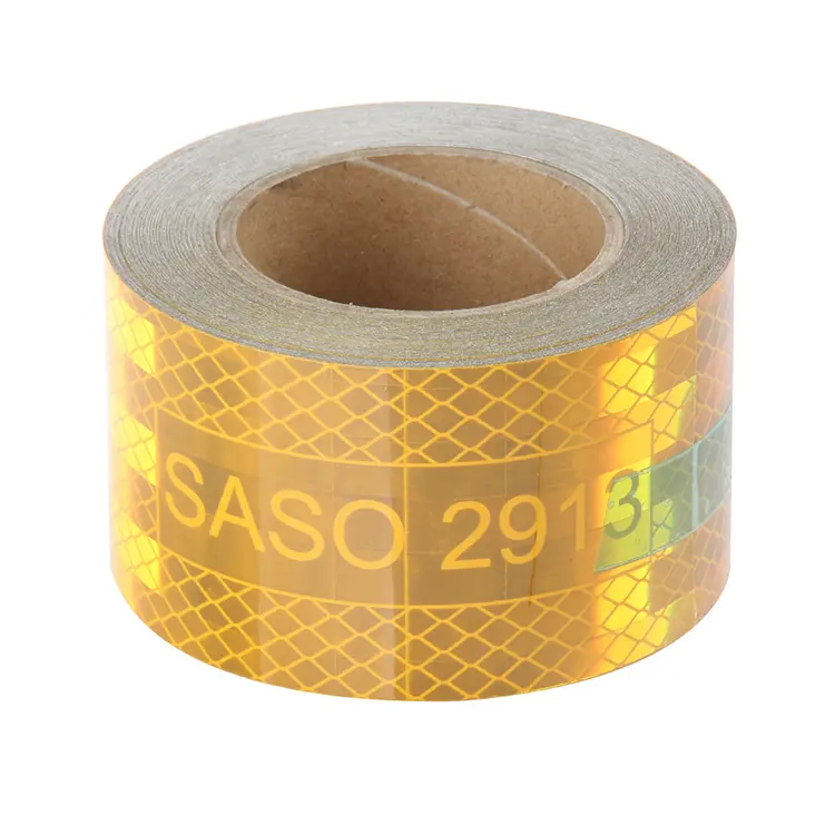 Wholesale Saso 2913 Reflective Tape, Yellow Color Metallized Truck Reflector Saso 2913 Reflective Tape For Saudi Arabria