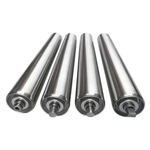 Rantai rol baja tahan karat 12b-2 50mm Dia pusat distribusi logistik menggunakan rol gravitasi rol galvanis rol konveyor - Product Image 1