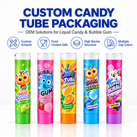 Tube d'emballage personnalisé en aluminium-plastique pour confiture avec bouchon à vis et impression UV, diamètre 12,7-35 mm, pour stockage alimentaire
