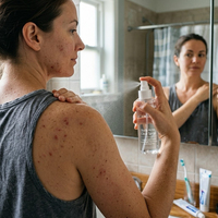 Spray anti-acné corporel pour le dos et la poitrine, prévention des éruptions cutanées, désobstrue les pores, élimine les points noirs et les points blancs, contrôle du sébum, non gras, logo personnalisé