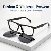 Lunettes de soleil à clipser TAC, monture en acétate, vente en gros personnalisée 54 18 145
