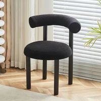 Silla de Comedor Moderna de Terciopelo con Patas Metálicas, Taburete Tapizado de Alta Calidad con Respaldo Decorado con Tachuelas
