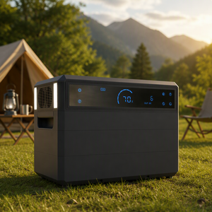 Générateur solaire E-NiCE à batterie lithium 2000W, station d'alimentation portable d'urgence AC/DC grande capacité 3000W avec panneau solaire - Product Image 1