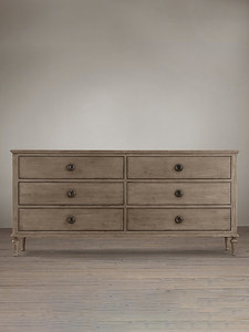 <span class=keywords><strong>Commode</strong></span> sur mesure Louis XVI en bois massif avec pieds cannelés, 6 tiroirs, en <span class=keywords><strong>noyer</strong></span> et chêne, pour chambre à coucher ou meuble TV - Product Image 2