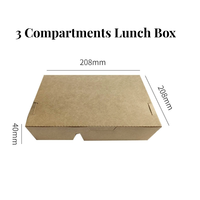 Récipients de restauration rapide Boîte en papier kraft imprimée personnalisée pour déjeuner de restauration rapide