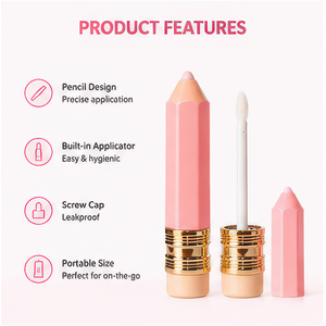 Gloss à lèvres bio anti-adhésif en tube, maquillage quotidien, marque privée, tubes de gloss à lèvres de luxe, gloss à lèvres personnalisé, vente en gros - Product Image 4