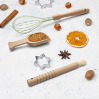 Cuillère en bois Cuillère en bois de hêtre naturel Cuillère à sel de bain faite à la main pour la farine Sel de bain Sucre Céréales Café