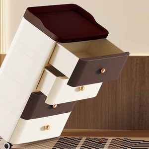<span class=keywords><strong>Commode</strong></span> en plastique de couleurs assorties avec <span class=keywords><strong>tiroirs</strong></span> de rangement, armoire de salon pour l'organisation des articles ménagers, mobilier moderne pour la maison - Product Image 4