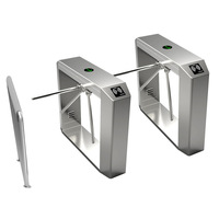 Portillon pivotant en acier inoxydable de haute qualité avec lecteur de carte RFID, système de contrôle d'accès intelligent pour écoles, usines et bureaux