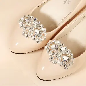 Sparkling Rhinestone Buckle Bridal Wedding Rhinestone Shoe Buckle Crystal Shoe Clips Accessories