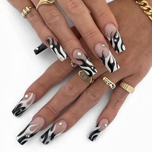 Paso Sico profesional ataúd largo Artificial de <span class=keywords><strong>las</strong></span> <span class=keywords><strong>uñas</strong></span>, <span class=keywords><strong>uñas</strong></span> postizas, pulse en <span class=keywords><strong>uñas</strong></span>, 24 unids/caja acrílico consejos - Product Image 5