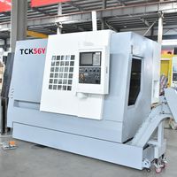 Tour à métaux CNC à lit incliné à cadre coulé à usage moyen multifonctionnel Optimum Mazak Smtcl avec contre-pointe hydraulique
