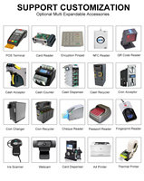 Machine de validation de cartes à écran tactile de 43 pouces, distributeur de cartes, imprimante de billets, kiosque pour cinéma, exposition, événement, concert, théâtre