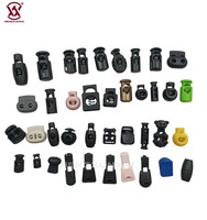Verrous de cordon en POM de haute qualité avec boucle de verrouillage à ressort noire réglable, style professionnel, robustes et portables