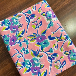 Tela de Algodón Estampada a Mano por Metros, Textil Suave y Transpirable para Confección de Vestidos, Decoración del Hogar y Múltiples Usos OEM ODM - Product Image 1