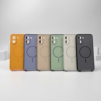 Coque hybride TPU+PC sans cadre 6 couleurs unies pour Redmi Note 14 Pro Plus 13 Pro 12 A3, anneau en plastique mat antichoc doux pour la peau
