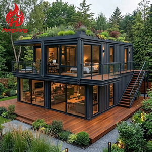 منزل مسبق الصنع من طابقين، منزل حاويات حديث قابل للفصل، سعر منزل حاويات فاخر، فندق فاخر بغرفتين أو ثلاث غرف نوم، فيلا 20-40 قدم - Product Image 2