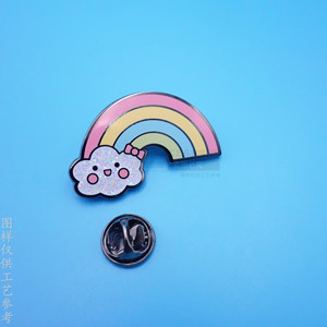 Pin de Moda Unisex con Diseño de Mariposa de Aleación de Zinc, Broche de Regalo con Forma de Dibujo Animado, Insignia Metálica Nube Arcoíris - Product Image 1