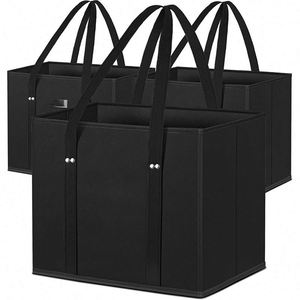 Échantillon gratuit OEM : chariot de courses pliable en PP tissé, imperméable, léger, argenté, avec 5 roues, pour le linge et le rangement domestique - Product Image 4