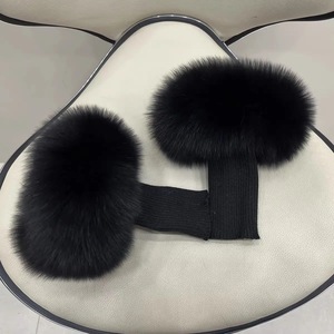 Oferta Especial: Puños de Piel de Zorro 100% Genuinos para Mujer, Cálidos y Esponjosos, Ideales para Invierno, Accesorios para Cálidos Brazos y Tobillos - Product Image 5