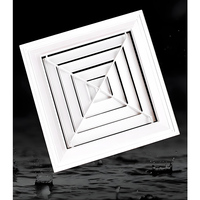 Grille de retour fixe en alliage d'aluminium durable pour CVC, avec ailettes de ventilation directionnelles, pour extérieur, sous-sol, entrepôt, atelier