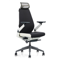 Chaise pivotante de bureau confortable avec dossier haut et appui-tête, chaise de conférence pour le personnel de bureau à domicile