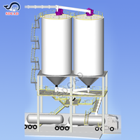 2 Ensembles de Systèmes de Stockage de Ciment en Silo de 1000 Tonnes et de Chargement de Camions en Vrac avec Ligne d'Ensachage