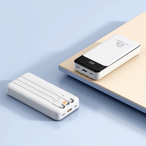 Chargeur intelligent à grande capacité avec alimentation rapide, câbles Type C intégrés, batterie externe 20000 mAh PD20W, logo personnalisé - Product Image 6