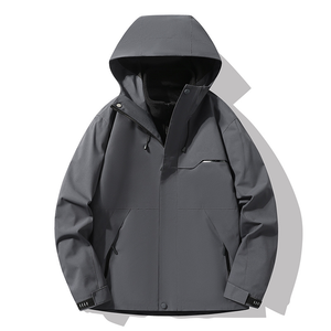 Veste <span class=keywords><strong>polaire</strong></span> unisexe 3-en-1 à capuche amovible, personnalisable avec logo OEM, imperméable, coupe-vent, pour l'hiver, la randonnée en extérieur, impression sur écran - Product Image 6