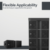 Sistema de Altavoces Line Array RQSONIC LA210, Ocho Altavoces Line Array Pasivos Conmutables Bi-amplificados de 10 Pulgadas con un Soporte de Montaje
