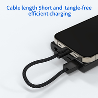 USB-A ke kabel pengisi daya tipe c, gantungan kunci kabel data ponsel, kabel pengisian daya bank daya