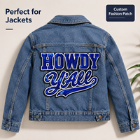 Écussons à Paillettes Personnalisés en Gros – Badges Brodés Western « Howdy Y'all » pour Accessoires Vestimentaires, MOQ 50 pièces, Conception Gratuite