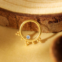 Clicker en acier chirurgical 316L de calibre 16 personnalisé Anneau de nez à segment articulé Bijoux de piercing au septum