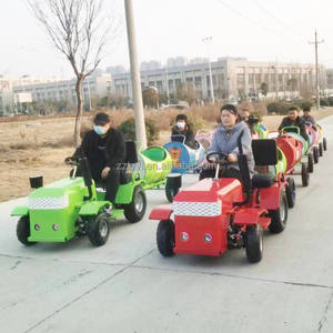 Ville attraction touristique paysage visites interaction parent-enfant petit train tracteur agricole tirant six <span class=keywords><strong>barils</strong></span> d'huile comme sièges - Product Image 3