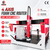 Machine de fraisage CNC rotative à 4 axes pour sculptures en mousse 3D 4D 5D