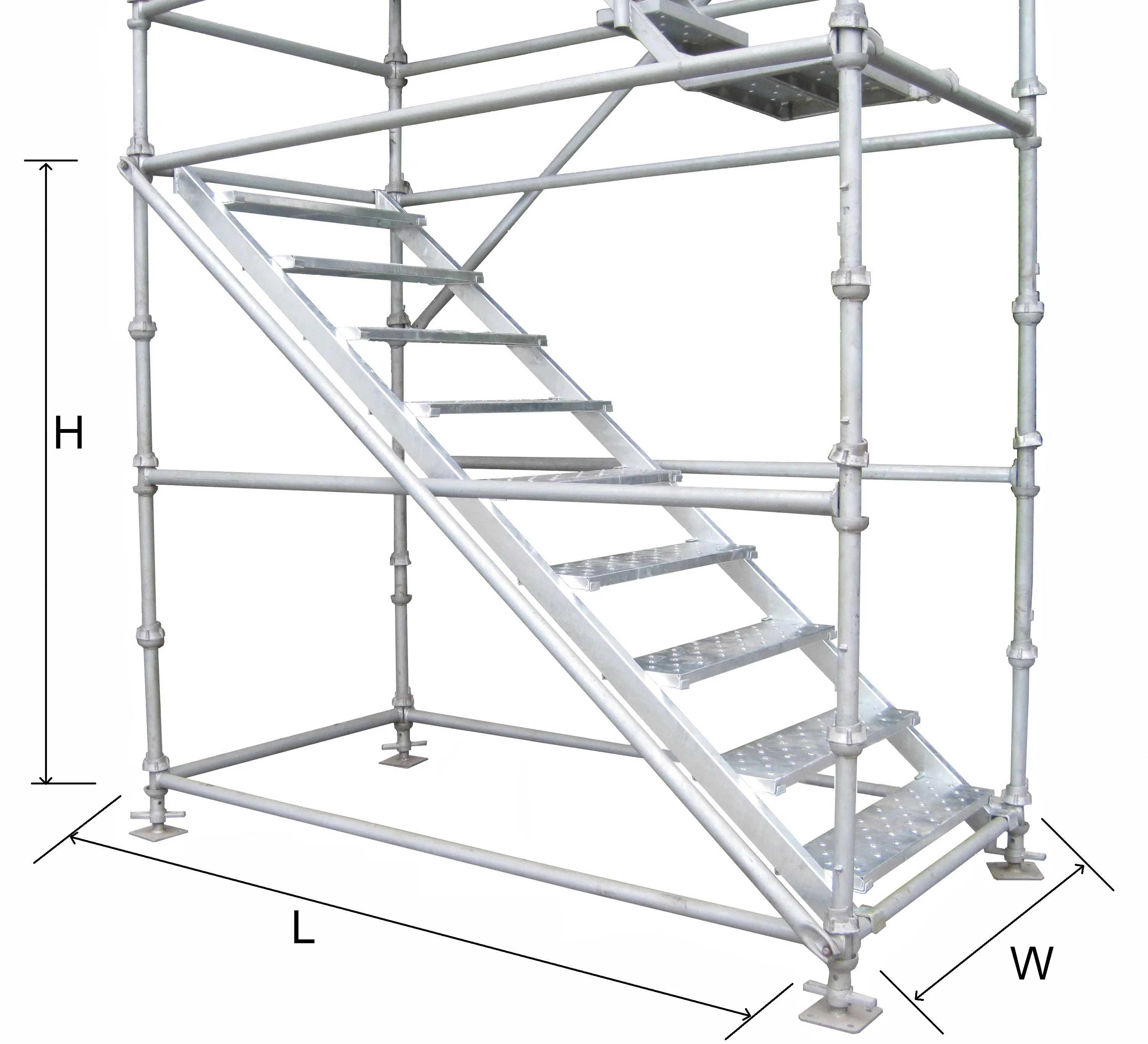 Ladder Steigers Systeem Thermisch Verzinkt Steigers Trap Unit Cup Lock Stringer Trap Voor Werken Platform