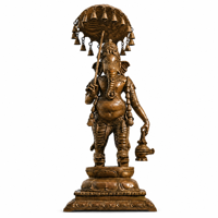 Sculpture en métal personnalisée de grande taille, représentant le dieu hindou indien Vinayagar Ganesha, en cuivre coulé, statue d'art