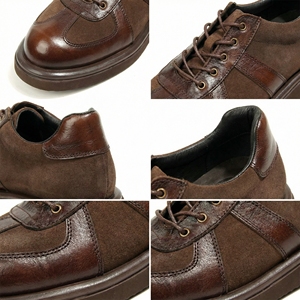 Chaussures basses décontractées pour hommes en cuir véritable, style classique, à bout rond, chaussures de sport européennes et américaines - Product Image 3