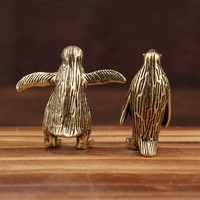 Figurines de pingouins en laiton, petites statues de pingouins pour la maison et le bureau