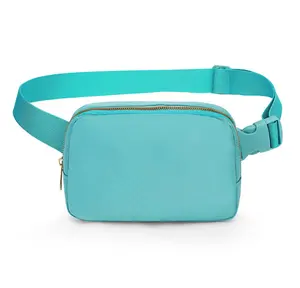 Großhandel individuelles Logo wasserdichte Nylon Sportlaufgang Jogging Gürtel Telefon Tasche Fanny Pack Crossbody LuLu Taillenbeutel Herren Damen