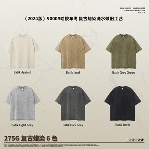 Camiseta Retro de Primavera para Hombre con Estampado Batik y Efecto Desgastado, Estilo Urbano Lavado, de Manga Corta con Cuello Reducido y Corte Holgado de Tendencia - Product Image 5