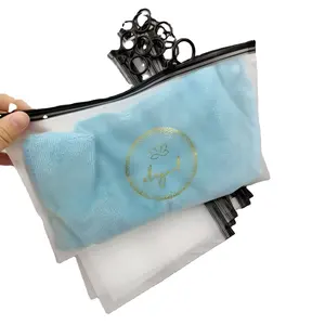 Индивидуальные прозрачные пластиковые пакеты из ПВХ с застежкой-молнией, большие виниловые сумки для упаковки носков, ПВХ, сумка на молнии
