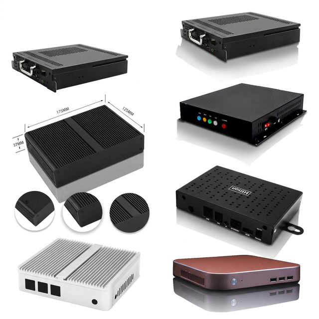 Custom Anodized Extroded Aluminum Enclosure Electronic Project Box with Internal Slots for Circuit Board Mounting
