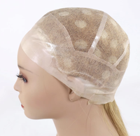 Perruque médicale en cheveux humains Remy chinois alignés, qualité silicone antidérapant, entièrement nouée à la main, sans colle, pour la perte de cheveux due au cancer et à l'alopécie