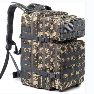 Nâu Unisex Công Suất Lớn 45L Ngoài Trời Chiến Thuật Ba Lô Molle 3P Tấn Công Gói Trở Lại 3 Ngày Đi Bộ Đường Dài Phòng Tập Thể Dục Tập Thể Dục Túi Ba Lô - Product Image 3