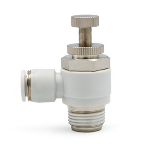 Válvula de Estrangulación Shuangxin 4-M5, Conector Rápido de Tubería de Aire con Rosca Externa, Piezas Neumáticas de Metal y Plástico - Product Image 1
